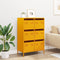 vidaXL - Hoge - kast - 68x39x101,5 - cm - staal - mosterdgeel