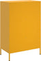 vidaXL - Hoge - kast - 68x39x101,5 - cm - staal - mosterdgeel