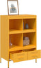vidaXL - Hoge - kast - 68x39x101,5 - cm - staal - mosterdgeel