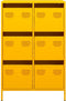 vidaXL - Hoge - kast - 68x39x101,5 - cm - staal - mosterdgeel