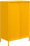 vidaXL - Hoge - kast - 68x39x101,5 - cm - staal - mosterdgeel