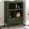 vidaXL - Hoge - kast - 68x39x101,5 - cm - staal - olijfgroen