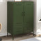 vidaXL - Hoge - kast - 68x39x101,5 - cm - staal - olijfgroen