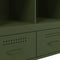vidaXL - Hoge - kast - 68x39x101,5 - cm - staal - olijfgroen
