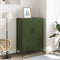 vidaXL - Hoge - kast - 68x39x101,5 - cm - staal - olijfgroen