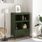 vidaXL - Hoge - kast - 68x39x101,5 - cm - staal - olijfgroen