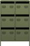 vidaXL - Hoge - kast - 68x39x101,5 - cm - staal - olijfgroen