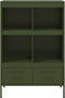vidaXL - Hoge - kast - 68x39x101,5 - cm - staal - olijfgroen