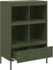 vidaXL - Hoge - kast - 68x39x101,5 - cm - staal - olijfgroen