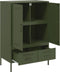 vidaXL - Hoge - kast - 68x39x101,5 - cm - staal - olijfgroen