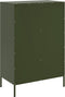 vidaXL - Hoge - kast - 68x39x101,5 - cm - staal - olijfgroen