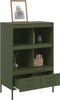 vidaXL - Hoge - kast - 68x39x101,5 - cm - staal - olijfgroen