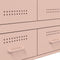 vidaXL - Hoge - kast - 68x39x101,5 - cm - staal - roze
