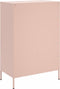 vidaXL - Hoge - kast - 68x39x101,5 - cm - staal - roze