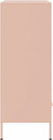 vidaXL - Hoge - kast - 68x39x101,5 - cm - staal - roze