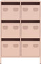 vidaXL - Hoge - kast - 68x39x101,5 - cm - staal - roze