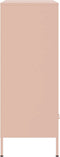vidaXL - Hoge - kast - 68x39x101,5 - cm - staal - roze