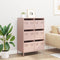 vidaXL - Hoge - kast - 68x39x101,5 - cm - staal - roze