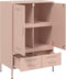 vidaXL - Hoge - kast - 68x39x101,5 - cm - staal - roze
