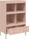 vidaXL - Hoge - kast - 68x39x101,5 - cm - staal - roze