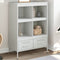 vidaXL - Hoge - kast - 68x39x101,5 - cm - staal - wit