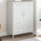 vidaXL - Hoge - kast - 68x39x101,5 - cm - staal - wit