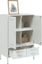 vidaXL - Hoge - kast - 68x39x101,5 - cm - staal - wit