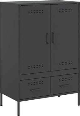 vidaXL - Hoge - kast - 68x39x101,5 - cm - staal - zwart