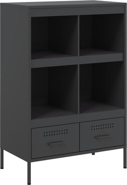 vidaXL - Hoge - kast - 68x39x101,5 - cm - staal - zwart