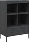vidaXL - Hoge - kast - 68x39x101,5 - cm - staal - zwart