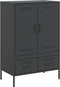 vidaXL - Hoge - kast - 68x39x101,5 - cm - staal - zwart