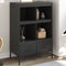 vidaXL - Hoge - kast - 68x39x101,5 - cm - staal - zwart