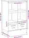 vidaXL - Hoge - kast - 68x39x101,5 - cm - staal - zwart