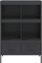 vidaXL - Hoge - kast - 68x39x101,5 - cm - staal - zwart