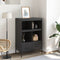 vidaXL - Hoge - kast - 68x39x101,5 - cm - staal - zwart