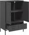 vidaXL - Hoge - kast - 68x39x101,5 - cm - staal - zwart