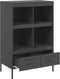 vidaXL - Hoge - kast - 68x39x101,5 - cm - staal - zwart