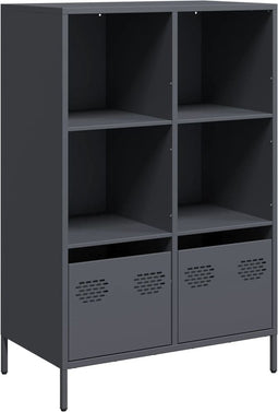 vidaXL - Hoge - kast - 68x39x103,5 - cm - staal - antracietkleurig