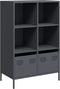 vidaXL - Hoge - kast - 68x39x103,5 - cm - staal - antracietkleurig
