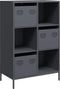 vidaXL - Hoge - kast - 68x39x103,5 - cm - staal - antracietkleurig