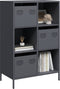 vidaXL - Hoge - kast - 68x39x103,5 - cm - staal - antracietkleurig