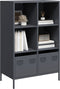vidaXL - Hoge - kast - 68x39x103,5 - cm - staal - antracietkleurig