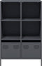 vidaXL - Hoge - kast - 68x39x103,5 - cm - staal - antracietkleurig