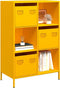 vidaXL - Hoge - kast - 68x39x103,5 - cm - staal - mosterdgeel