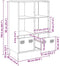vidaXL - Hoge - kast - 68x39x103,5 - cm - staal - mosterdgeel