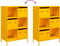 vidaXL - Hoge - kast - 68x39x103,5 - cm - staal - mosterdgeel