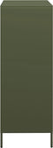 vidaXL - Hoge - kast - 68x39x103,5 - cm - staal - olijfgroen