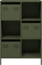 vidaXL - Hoge - kast - 68x39x103,5 - cm - staal - olijfgroen