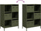 vidaXL - Hoge - kast - 68x39x103,5 - cm - staal - olijfgroen