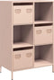 vidaXL - Hoge - kast - 68x39x103,5 - cm - staal - roze